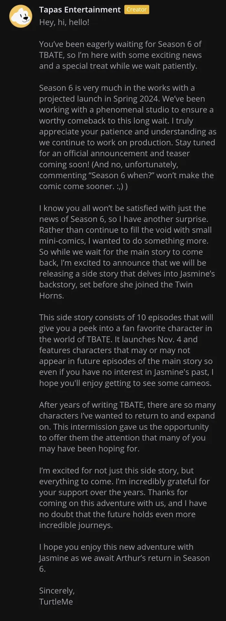 The Beginning After The End: Side Story – Jasmine: Wind-Borne Chapter 175.8 28 7