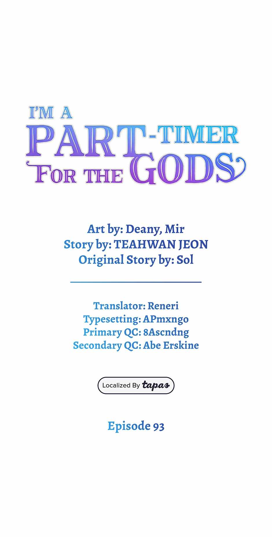 I Became A Part Time Employee For Gods Chapter 93 393 077