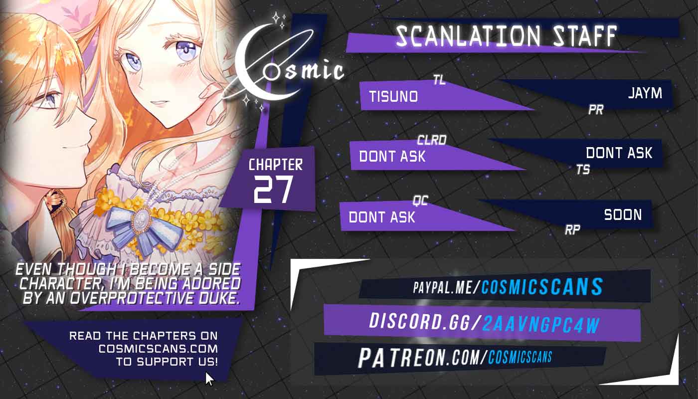 Even though I become a side character, I’m being adored by an overprotective duke Chapter 27 50 0