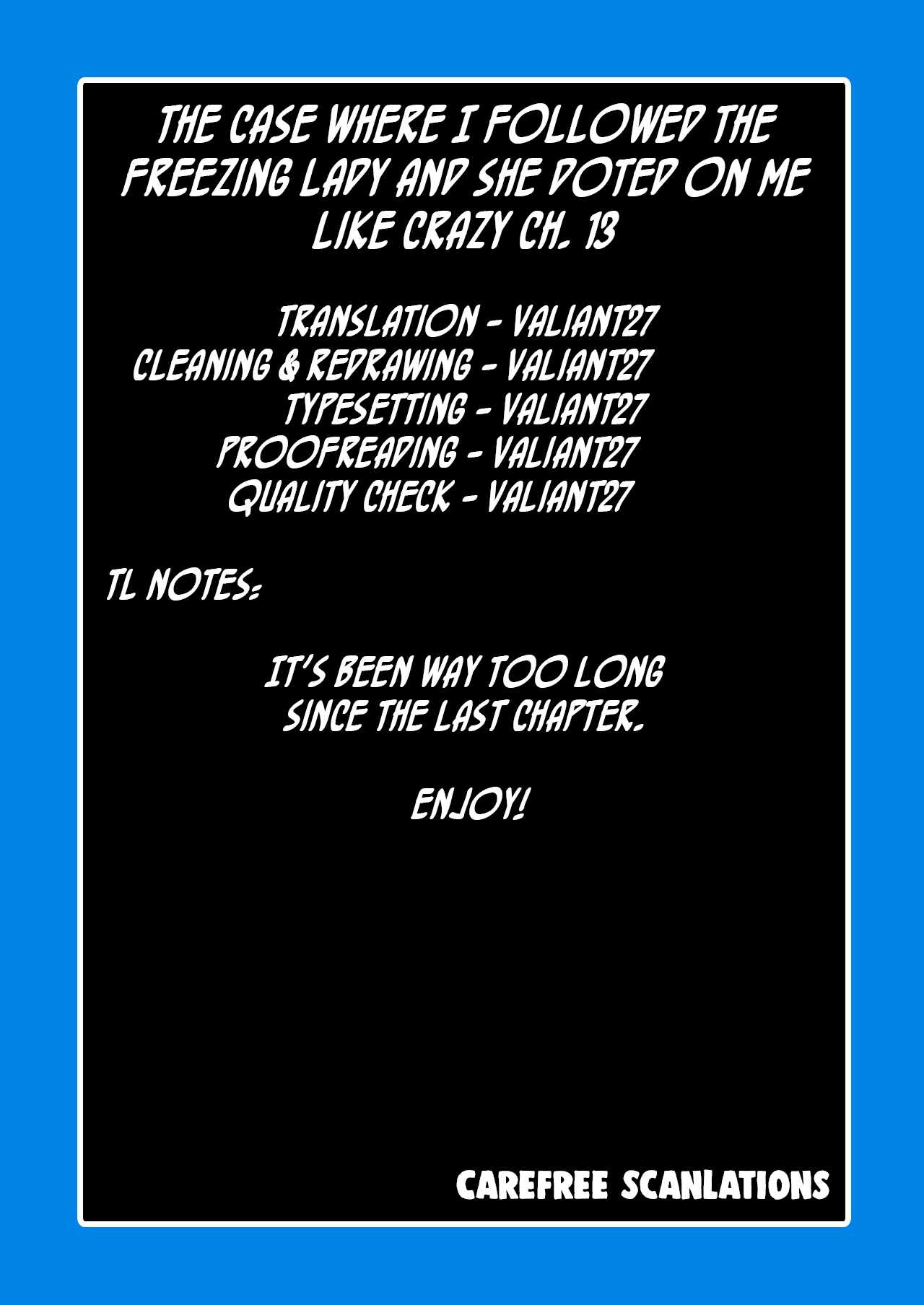 The Case Where I Followed the Freezing Lady and She Doted on Me Like Crazy Chapter 13 63 14