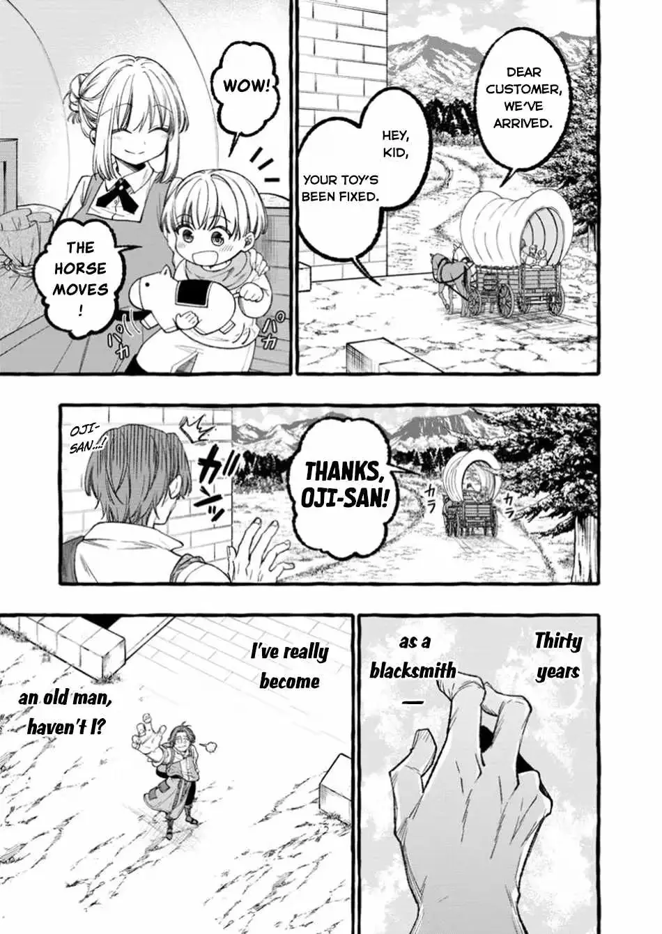 The Expelled Middle-Aged Blacksmith, Becomes a Legendary Famous Craftsman for Some Reason: The Kids Who He Once Made Some Toy Weapons for Have All Become Heroes Chapter 1 112 5a48f664af38