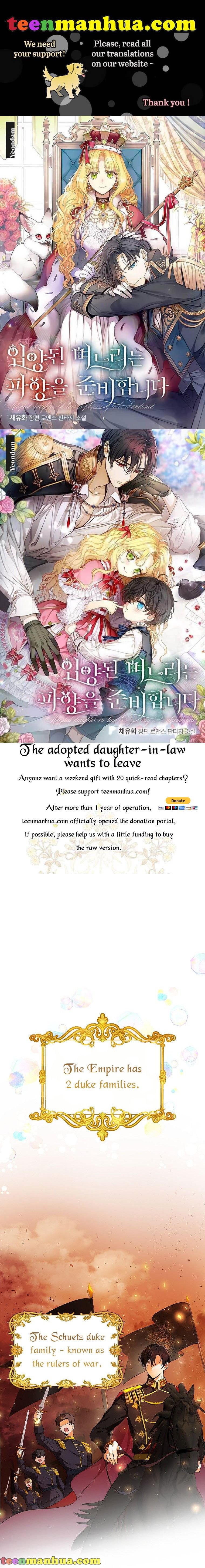 The adopted daughter-in-law wants to leave Chapter 1 116 0